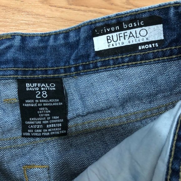 Buffalo David Bitton Driven Basic Jean Denim Shorts Men's 28 Light Wash Long EUC - Picture 2 of 3